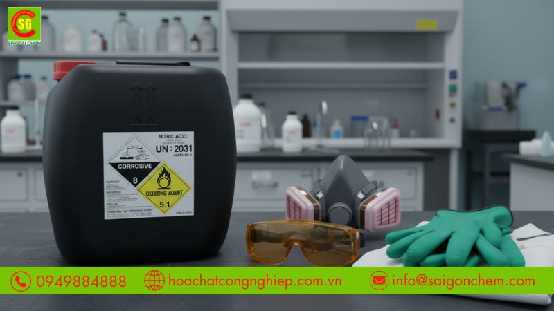 Những lưu ý quan trọng khi sử dụng hóa chất HNO3 an toàn