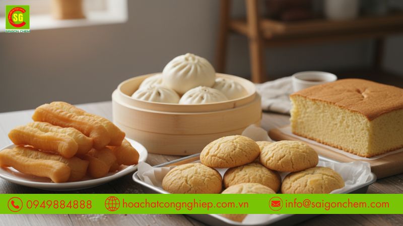 Bột khai gi&uacute;p b&aacute;nh xốp gi&ograve;n v&agrave; nở tốt
