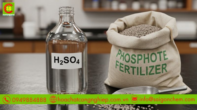Vai trò của acid sulphuric sản xuất phân bón trong chuỗi tạo phân phốt phát