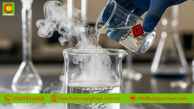 Tu&acirc;n thủ nguy&ecirc;n tắt r&oacute;t acid v&agrave;o nước