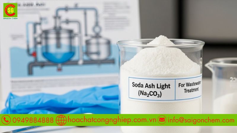 Ứng dụng để tăng pH v&agrave; kết tủa kim loại nặng trong c&aacute;c bể xử l&yacute; nước thải 