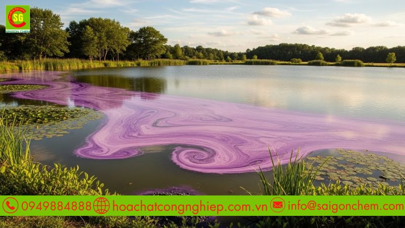Kỹ thuật rải hòa tan thuốc tím xử lý ao nuôi vào ao nuôi thủy sản