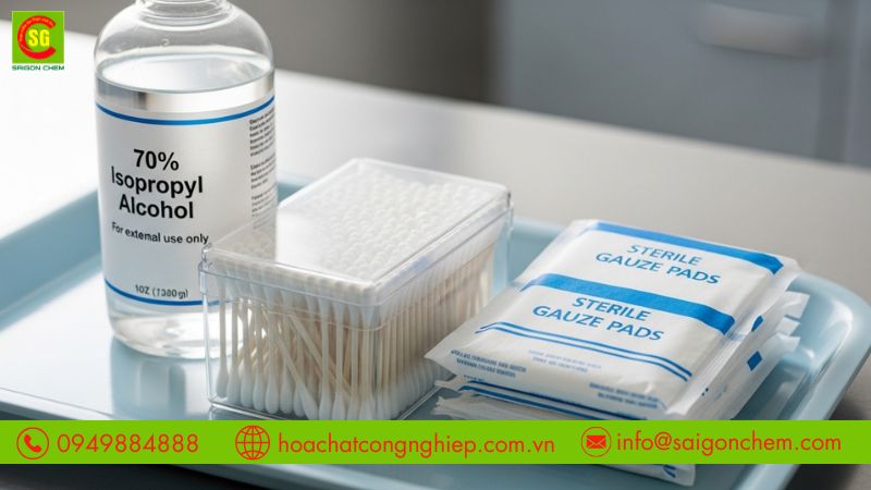 C&aacute;ch thức hoạt động của cồn y tế s&aacute;t tr&ugrave;ng vết thương