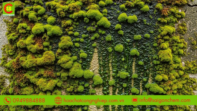 Hợp chất tẩy rong rêu hiệu quả, ít ăn mòn gạch, bê tông, đá