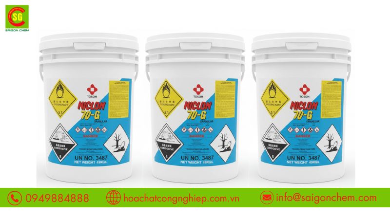 Hàm lượng Clorin hoạt tính trong sản phẩm clorin 70