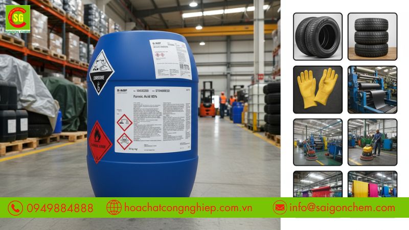 Ứng dụng của formic acid trong c&ocirc;ng nghiệp
