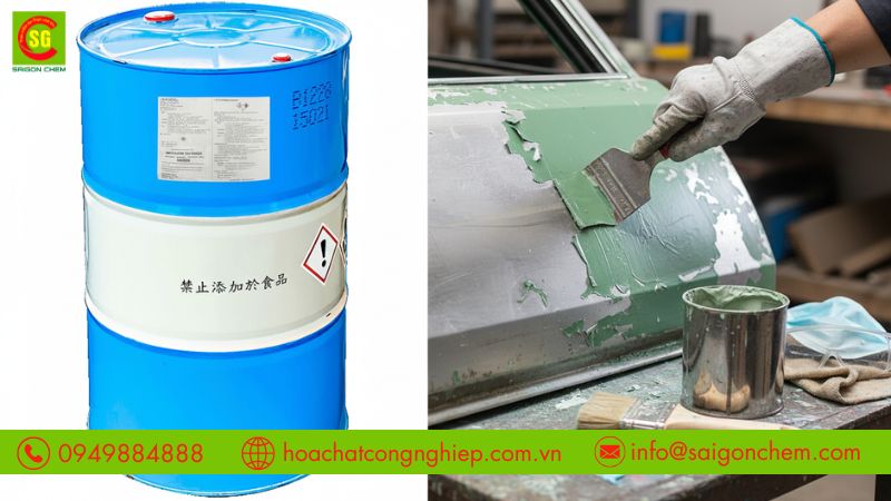 Methylene Chloride ph&aacute; vỡ li&ecirc;n kết lớp sơn nhanh ch&oacute;ng