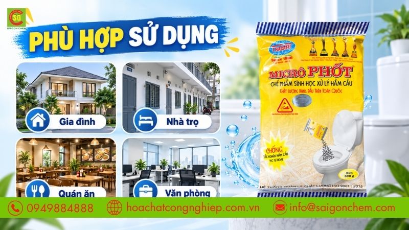 Micro Phốt phù hợp cho gia đình, nhà trọ, quán ăn và văn phòng.