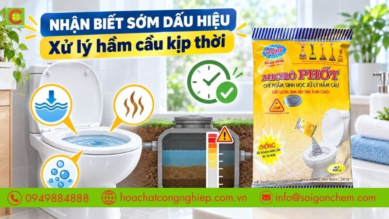 Nhận biết sớm các dấu hiệu hầm cầu bị đầy để xử lý kịp thời.