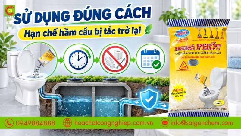 Sử dụng đ&uacute;ng c&aacute;ch gi&uacute;p hạn chế hầm cầu bị tắc trở lại. 