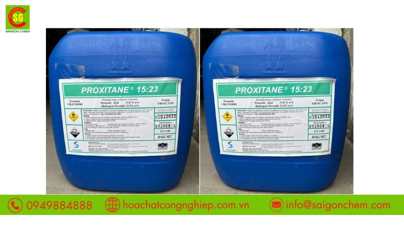 Tổng quan h&oacute;a chất Proxitane 15:23 khử tr&ugrave;ng c&ocirc;ng nghiệp